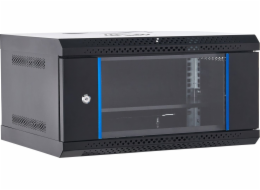 NetRack Nástěnná serverová skříň RACK 19 6U 400mm ECO-Line černá