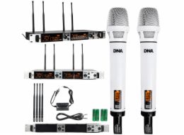 XXXXX_BITMAT Bezdrátový mikrofon DNA PSV 2, 2x ruční vysílač, ozvučení UHF 518-542 MHz