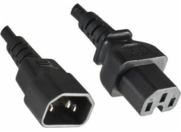 EFB Napájecí kabel Ohřívací zařízení EFB. C14 180°-C15 180°,sw,2,0m,3x1,00mm