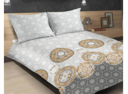 Matex Ložní prádlo Satén Exclusive 160x200 Mandala Bílá Béžová Matex