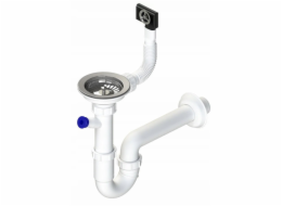 Tycner Sifon dřezu Instadrain O 90 mm, trubkový, 1-dřezový, s výpustí pro pračku/myčku 2655