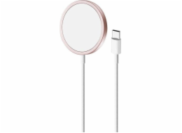 Puro Nabíječka Magnetický nabíjecí kabel PURO USB-C MagSafe 15W Bezdrátová nabíječka (růžová)
