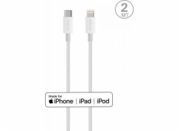 Puro USB kabel USB-C - Lightning 2 m bílý (PUR445WHT)