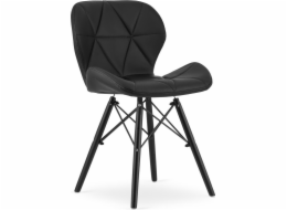 Leobert Židle LAGO ekokůže - černá / černé nohy x 1