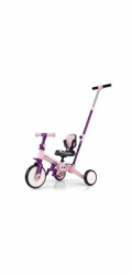 Dětská tříkolka 5v1 Milly Mally Optimus Max s vodící tyčí pink