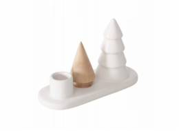 Home Styling Collection Jednoduchý svícen NEVIA, vánoční stromky z kamene a porcelánu