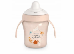 MyBaby SUAVINEX - 402788-HRNEK NA PITÍ PRO UČENÍ 200ML/NEVYLITÍ/6M+/RŮŽOVÝ/ŘÍŠE DIVŮ