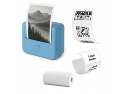 LoveInstant Bluetooth termální tiskárna pro fotografie, samolepky, poznámky, štítky, aplikaci s umělou inteligencí / X6 / modrá