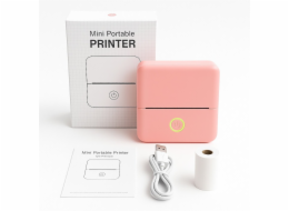 LoveInstant Bluetooth termální tiskárna pro fotografie, samolepky, poznámky, štítky, aplikaci AI / X6 / růžová