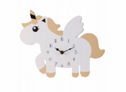 Home Styling Collection Nástěnné hodiny z MDF jednorožce, 30 x 24 cm