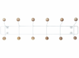 Goodhome Nástěnný věšák na oblečení SATURNUS, dřevěné úchytky, 53,5 cm