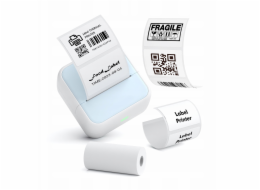 LoveInstant Bluetooth termální tiskárna pro fotografie, samolepky, poznámky, štítky 53 mm 203 dpi / S1 / modrá
