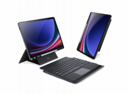 Dux Ducis Skládací pouzdro DK s bezdrátovou klávesnicí pro SAMSUNG Tab S10 Plus/S9 Plus/S9 FE Plus černé