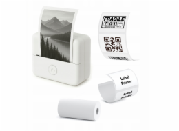 LoveInstant Bluetooth termální tiskárna pro fotografie, samolepky, poznámky, štítky, aplikaci AI / X6 / bílá