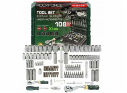 Rockforce Sada nářadí 108 dílů. 1/4 1/2 Xi-on Cr-V (6hranný) (4–32 mm)