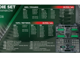 Rockforce Sada závitníků a závitnic, 76 dílů. (M3-M12)