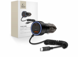 Tech-Protect Autonabíječka CC05 se 2 porty PD60W + kabel, černá