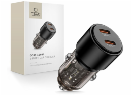 Tech-Protect Autonabíječka CC03 se 2 porty PD100W, černá