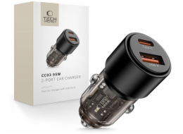 Tech-Protect Autonabíječka CC03 se 2 porty PD95W/QC3.0, černá