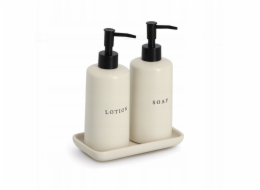 Zeller Keramické dávkovače mýdla a pleťového mléka BATH STYLE, 3 kusy