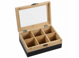 Kesper Bambusová konvice na čaj se 6 přihrádkami, 21 x 15 x 8 cm