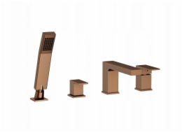 Valvex Vanová stojánková baterie se 4 otvory s příslušenstvím ARS, kartáčovaná měď 2420580