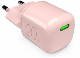 Puro Nabíječka 20W GaN USB-C do zásuvky - růžová