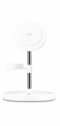 Puro Mag Station 3 v 1 indukční nabíječka se stojánkem - bílá