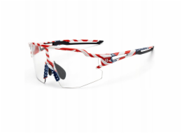 RockBros Cyklistické brýle fotochromatické s UV ochranou a korekční vložkou 14120008002 - vzor USA - bílé
