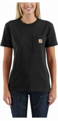 Carhartt Pracovní tričko Carhartt WK87 s kapsou, černé