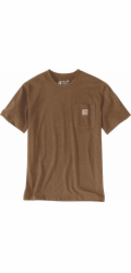 Carhartt Tričko Carhartt Heavyweight Pocket Oiled Walnut