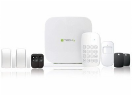 Techly GSM alarm sada panel/klávesnice/senzory/dálkové ovladače/RFID karty