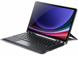 Dux Ducis Skládací pouzdro DK s podsvícenou bezdrátovou klávesnicí pro SAMSUNG Tab S10 Plus/S9 Plus/S9 FE Plus černé