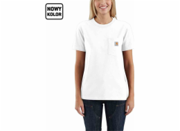 Carhartt Pracovní tričko Carhartt WK87 s kapsou a krátkým rukávem bílé