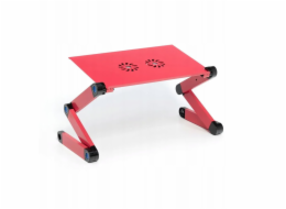 Mentor Univerzální nastavitelný stojan na notebook + chlazení YL-803 červený