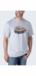 Carhartt Tričko Heavyweight Camo C Heather Gray