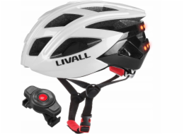 Livall Silniční helma Bluetooth 55-61cm LED/SOS/Intercom bílá