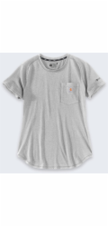 Carhartt Tričko Force Mid Logo šedé