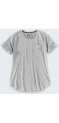 Carhartt Tričko Force Mid Logo šedé