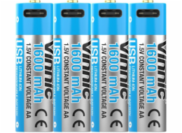 Vinnic Dobíjecí baterie AA s USB-C, 4 ks
