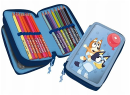 Maaleo Dětský školní penálek Bluey I Bingo skládací pouzdro modré / 048208516