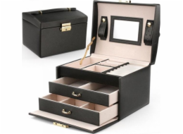 eCarla Elegantní černá šperkovnice PD49CZ
