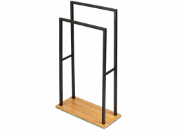Wenko Věšák na ručníky BAMBOO do koupelny, 2 ramena, s bambusovou základnou, WENKO