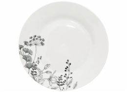 Secret de Gourmet Porcelánové nádobí pro 6 osob BÍLÝ KVĚTINOVÝ VZOR, 18 kusů