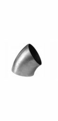 Poujoulat Nerezové koleno 45 stupňů o tloušťce 53 mm, 1,5 mm