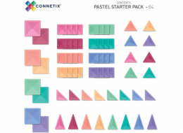 Trefl CONNETIX Pastel Starter Pack 64 ks magnetických kostek 3+
