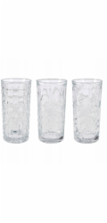 Glasmark Sada 3 vzorovaných sklenic, 380 ml