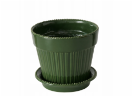 Boltze Sada porcelánového květináče s podšálkem JUNIPER, 14,9 cm