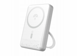 Dudao K28 10000mAh PD 22,5W MagSafe powerbanka s kovovým pouzdrem a stojánkem - stříbrná