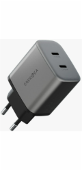 Energea Nabíječka do zásuvky Ampcharge GaN45 2xUSB-C PD/PPS/QC3.0 45W šedá